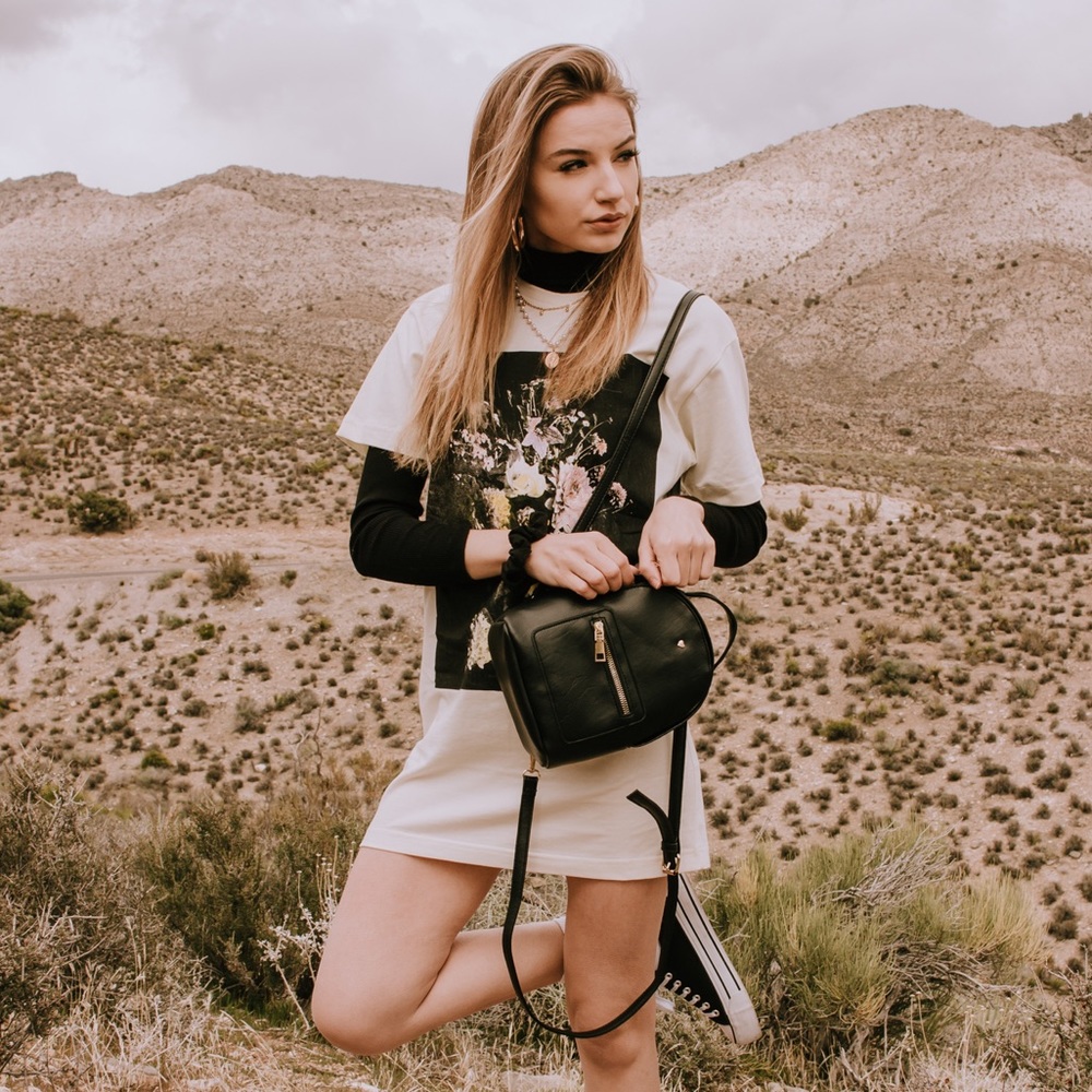 Faux Leather Backpack